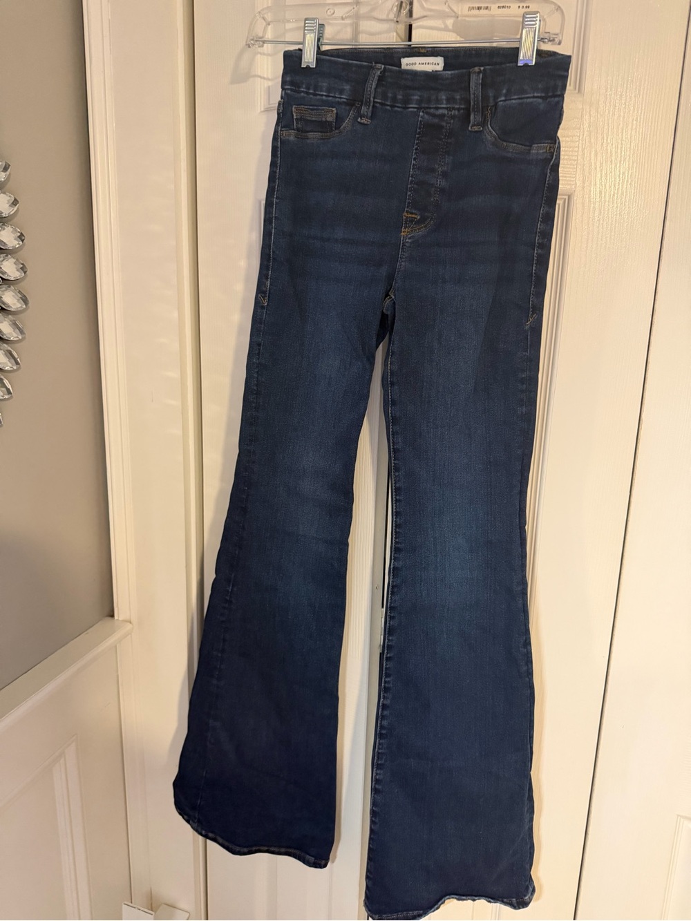 Dark Wash Women's Flared Jeans - Size Not Specified